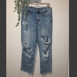 Distressed Mom Jeans